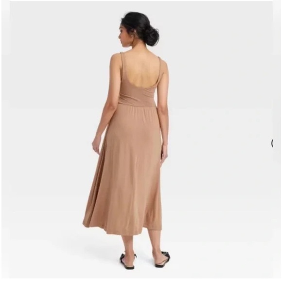 A New Day Ballet Midi Dress Plus Size 4X Sand Brown NWOT - Picture 2 of 9